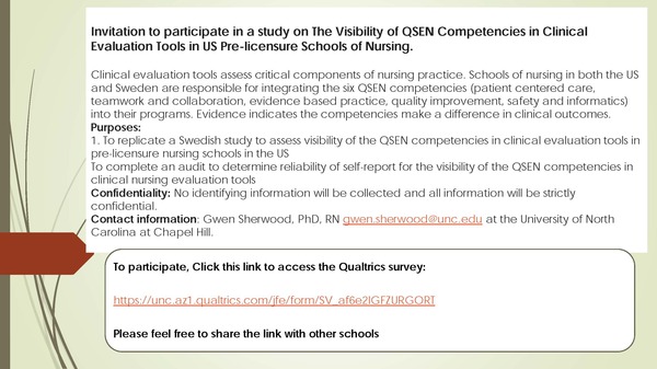 Recruitment Flyer for QSEN study - Modified 2 Recruitment Flyer for QSEN study - Modified 2